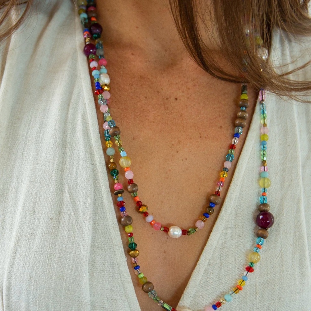 NATURAL LIFE Colorful Beaded Necklace